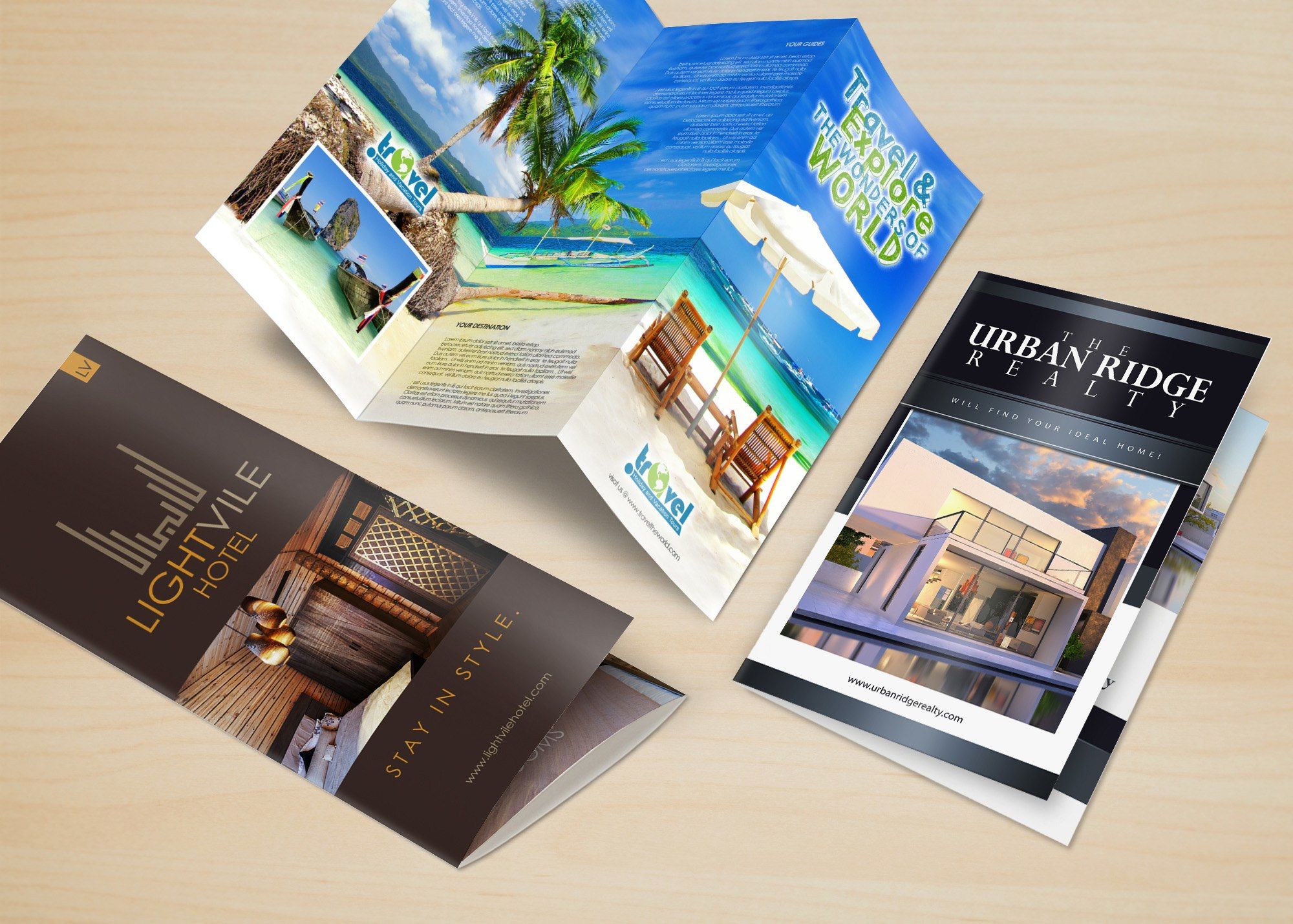 Trifold Brochure Printing, Custom Printed Brochures Online